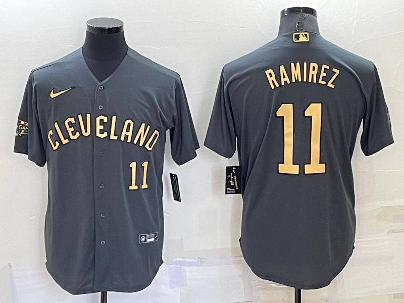 Men Cleveland Indians #11 Ramirez Grey 2022 All Star Game Nike MLB Jerseys